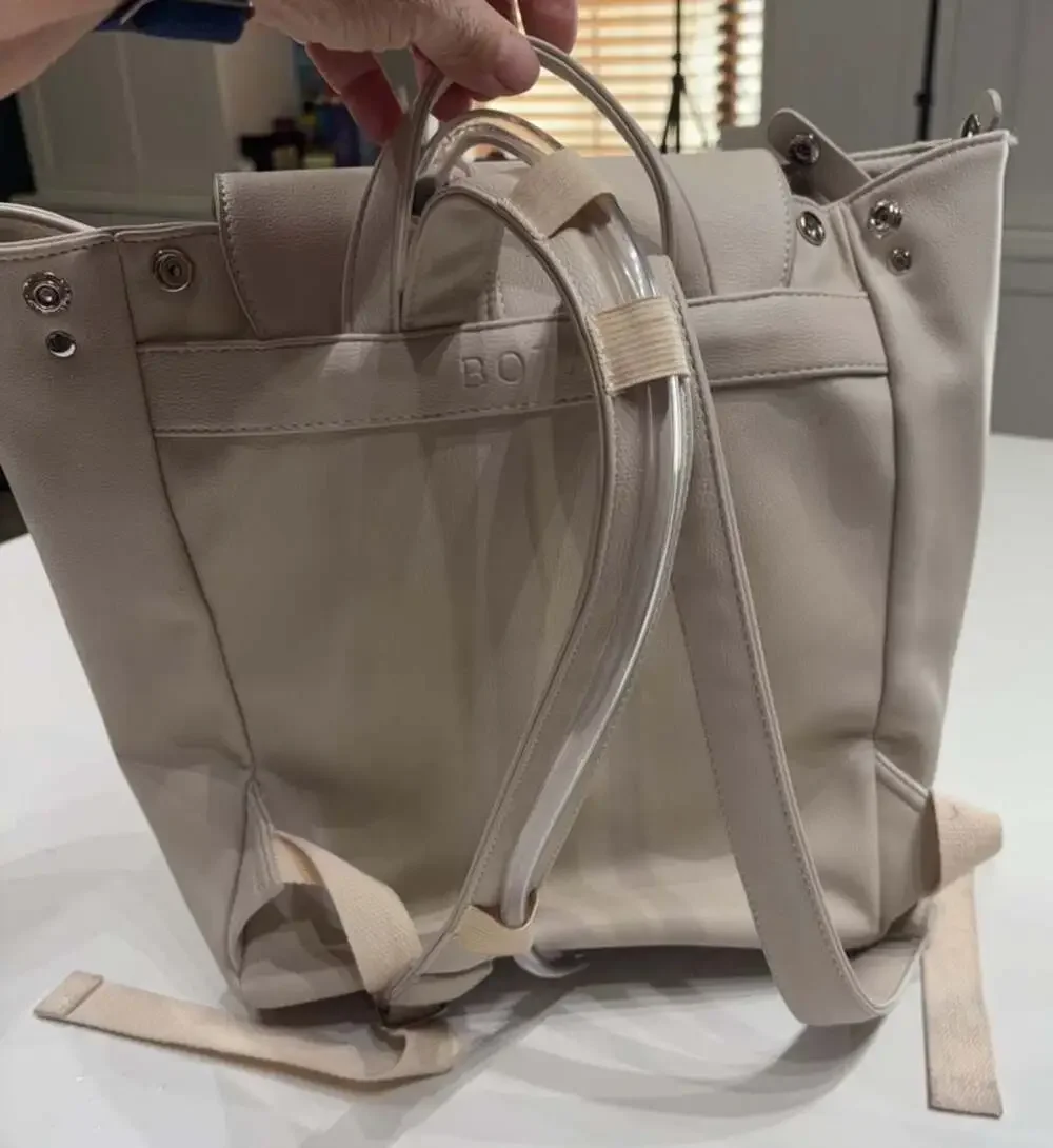 Hydration Backpack Bota Beige Faux Leather NWOT